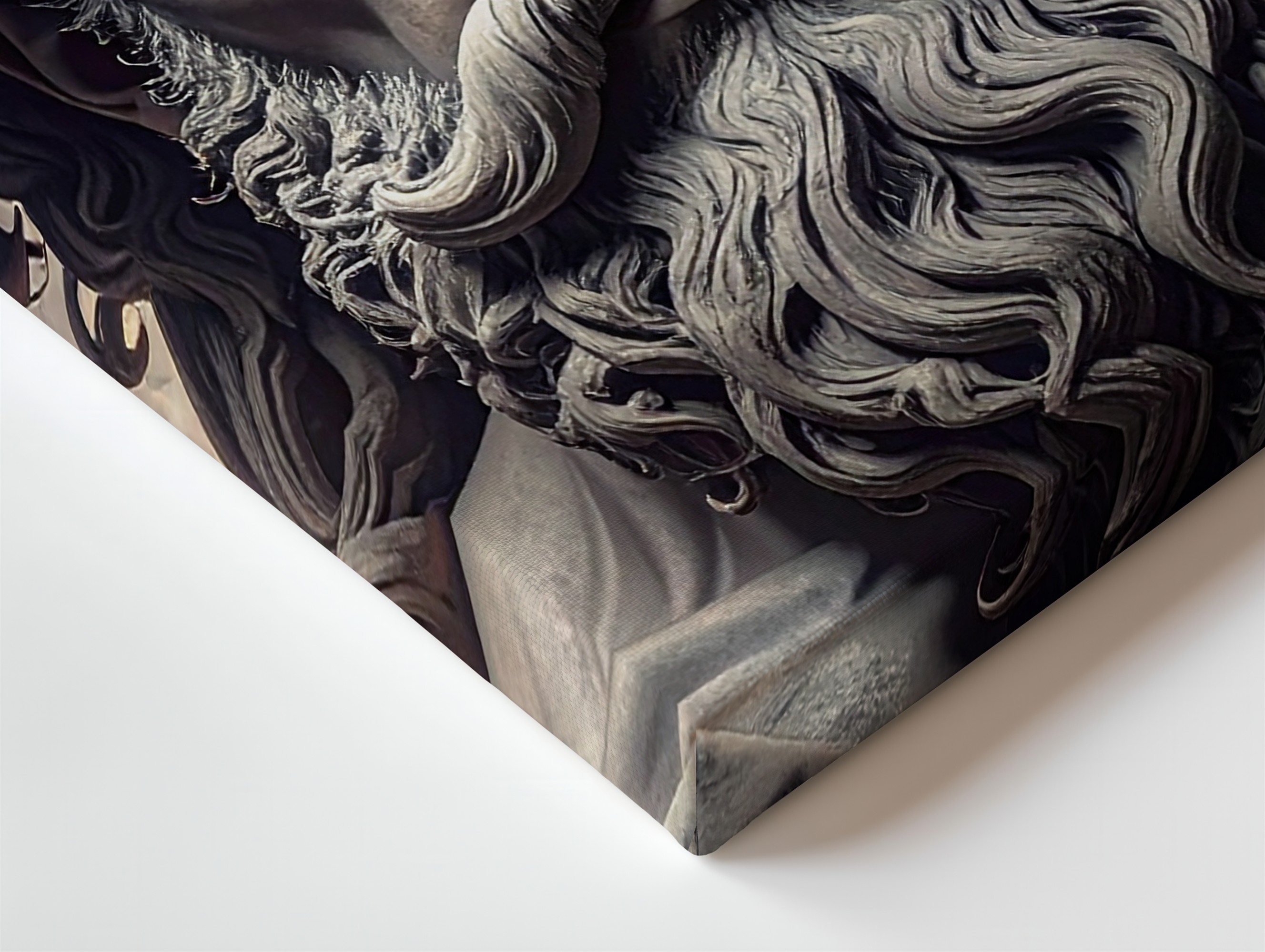 Wrath Of The Divine Canvasgrayscale God Bust With Lightning Energy Wall Art - Imagen 6 de 8