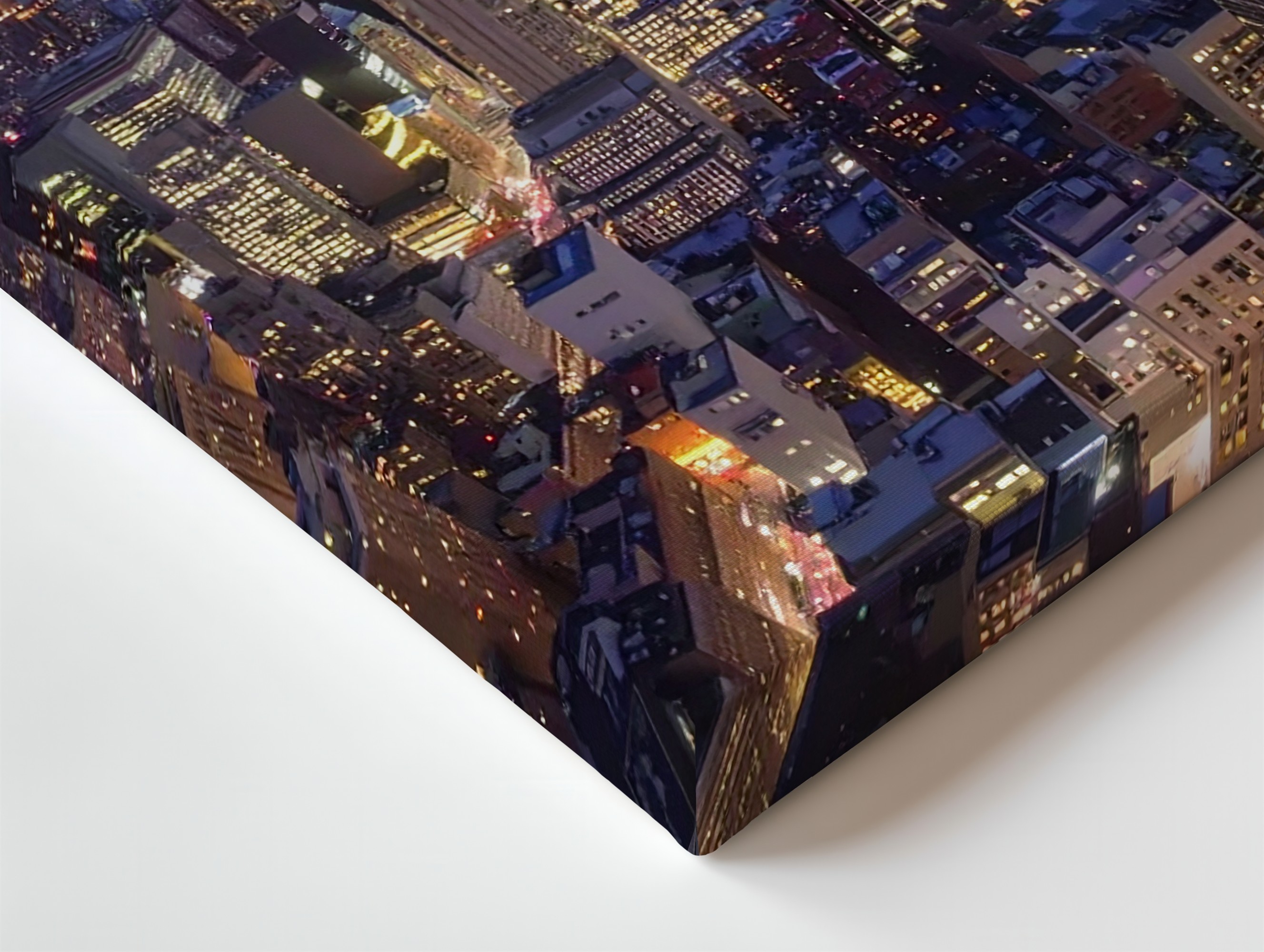 Wandbild Mystische Nacht Skyline Strahlender Strahl Vertikal Stadtbild Gesehen Leinwand - Bild 6 von 8