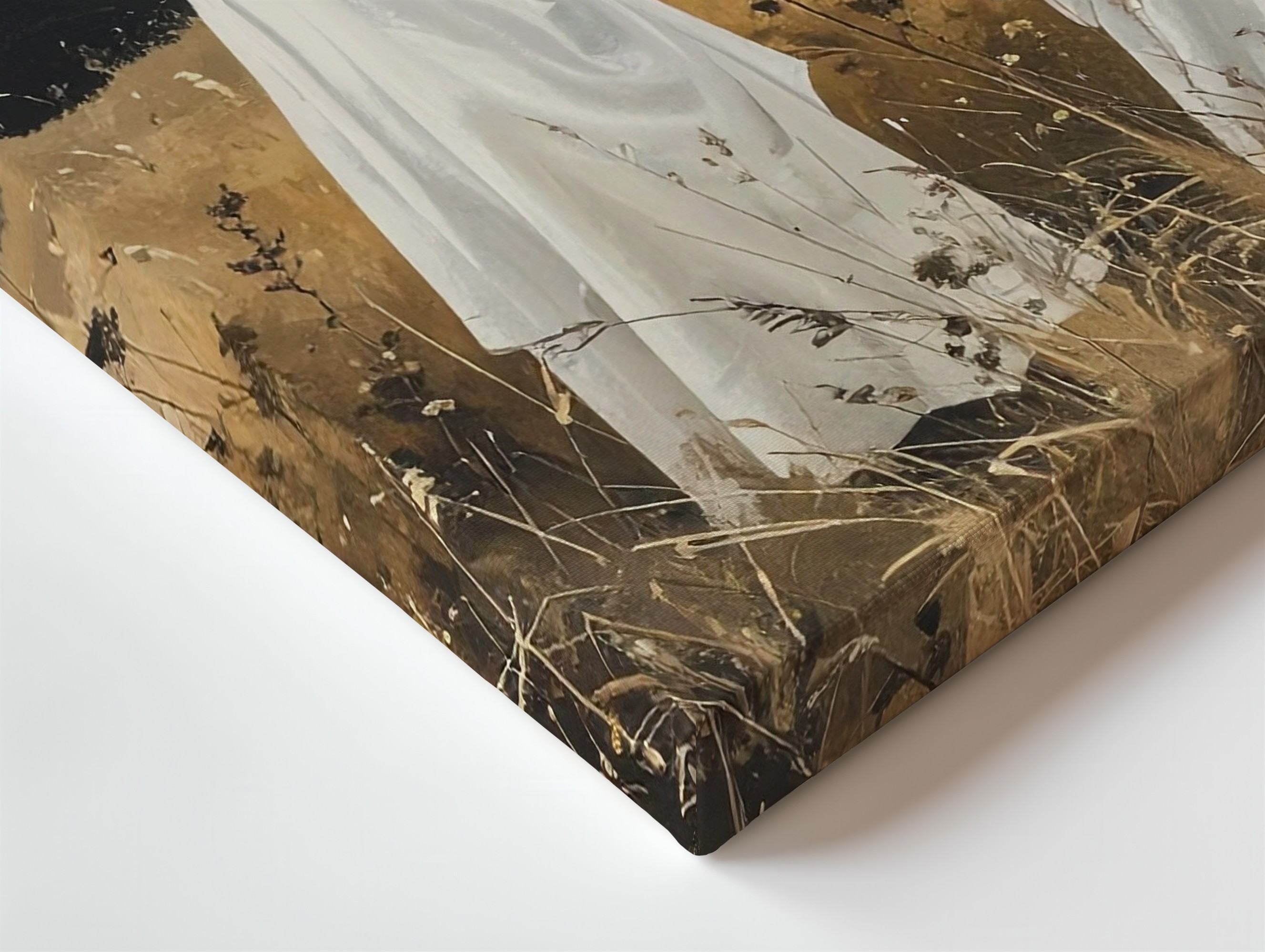Childlike Ghosts In Autumn Field Canvas Peaceful Rural Halloween Art Wall Art - Picture 6 of 8